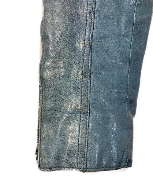 EDGE RUPERT（エッジ ルパート）EDGE RUPERT (エッジ ルパート) シープスキンシングルライダースジャケット グリーン サイズ:Mの古着・服飾アイテム