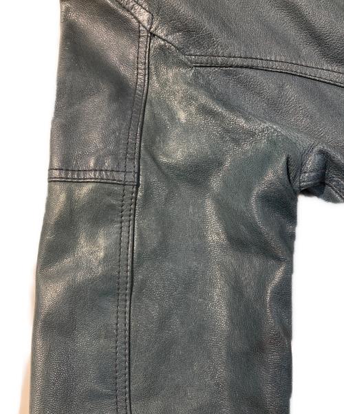 EDGE RUPERT（エッジ ルパート）EDGE RUPERT (エッジ ルパート) シープスキンシングルライダースジャケット グリーン サイズ:Mの古着・服飾アイテム