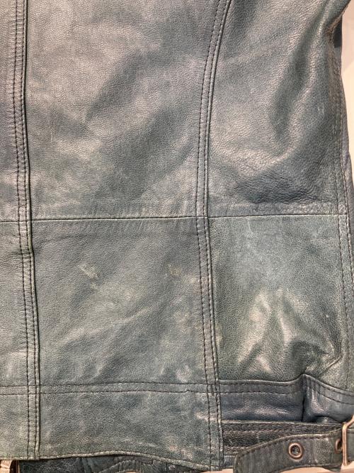 EDGE RUPERT（エッジ ルパート）EDGE RUPERT (エッジ ルパート) シープスキンシングルライダースジャケット グリーン サイズ:Mの古着・服飾アイテム