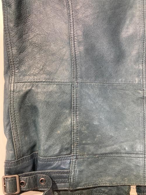 EDGE RUPERT（エッジ ルパート）EDGE RUPERT (エッジ ルパート) シープスキンシングルライダースジャケット グリーン サイズ:Mの古着・服飾アイテム