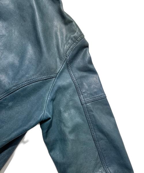 EDGE RUPERT（エッジ ルパート）EDGE RUPERT (エッジ ルパート) シープスキンシングルライダースジャケット グリーン サイズ:Mの古着・服飾アイテム
