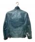 EDGE RUPERT (エッジ ルパート) シープスキンシングルライダースジャケット グリーン サイズ:M：8000円