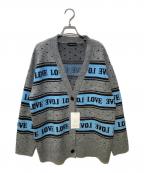 MAISON SPECIALメゾンスペシャル）の古着「LOVE Jacquard Cardigan」｜グレー