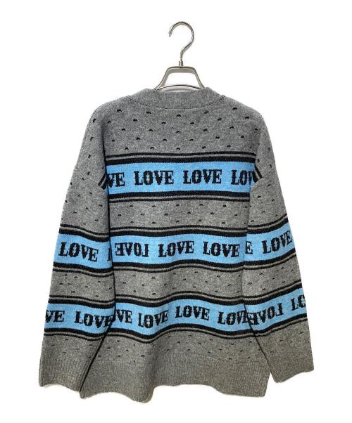 MAISON SPECIAL（メゾンスペシャル）MAISON SPECIAL (メゾンスペシャル) LOVE Jacquard Cardigan グレー サイズ:F 未使用品の古着・服飾アイテム