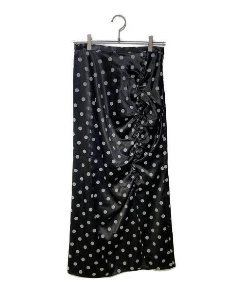 RAY BEAMS（レイ ビームス）RAY BEAMS (レイ ビームス) Dotted satin ruffle skirt ブラック サイズ:1の古着・服飾アイテム