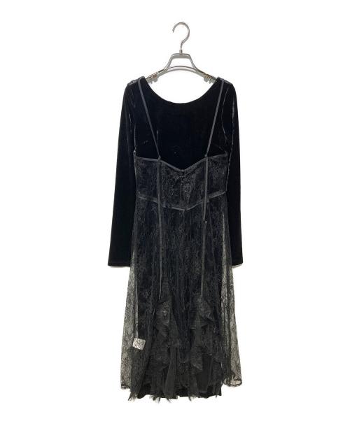 ANDRESD（アンドレスド）ANDRESD (アンドレスド) sparkle lace velour dress ブラック サイズ:S 未使用品の古着・服飾アイテム