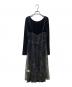 ANDRESD（アンドレスド）の古着「sparkle lace velour dress」｜ブラック