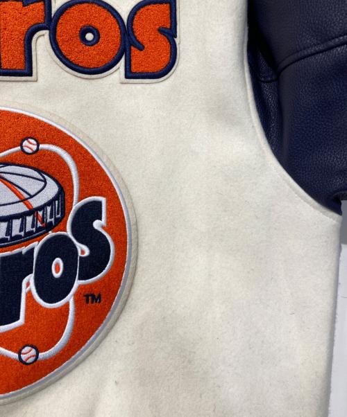 PRO STANDARD（プロスタンダード）PRO STANDARD (プロスタンダード) CHAMARRA UNIVERSITALIA MLB HOUSTON ASTROS RETRO CLASSICS ホワイト×ネイビー サイズ:Mの古着・服飾アイテム