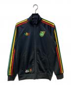 adidasアディダス）の古着「JAMAICA NATIONAL TEAM TRACK TOP × BOB MARLEY」｜ブラック