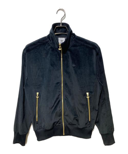 adidas（アディダス）adidas (アディダス) ベロアトラックジャケット ブラック サイズ:Mの古着・服飾アイテム