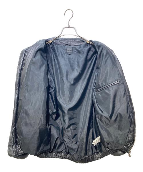 adidas（アディダス）adidas (アディダス) ラムレザー中綿ジャケット ブラック サイズ:Ｓの古着・服飾アイテム