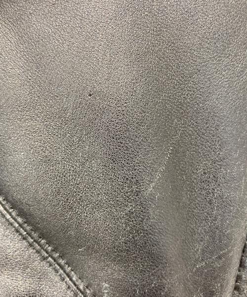 adidas（アディダス）adidas (アディダス) ラムレザー中綿ジャケット ブラック サイズ:Ｓの古着・服飾アイテム