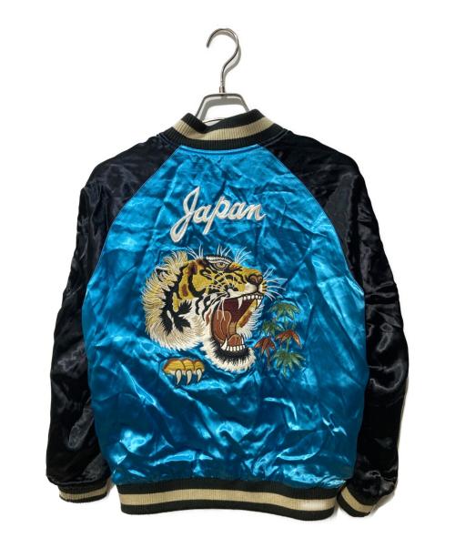 クローズ（クローズ）クローズ (クローズ) WORST (ワースト) リバーシブルスカジャン ブルー×ブラック サイズ:Mの古着・服飾アイテム