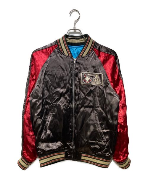 クローズ（クローズ）クローズ (クローズ) WORST (ワースト) リバーシブルスカジャン ブルー×ブラック サイズ:Mの古着・服飾アイテム
