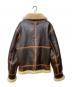 HOUSTON (ヒューストン) B-3 FLIGHT JACKET MOUTON Leather ブラウン サイズ:38R：30000円