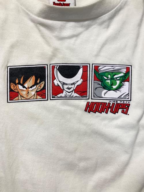 HOOK UPS（フックアップス）HOOK UPS (フックアップス) DRAGON BALL T-SHIRTS ホワイト サイズ:XLの古着・服飾アイテム