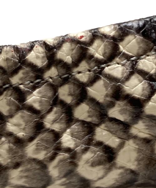 TORY BURCH（トリーバーチ）TORY BURCH (トリーバーチ) MINNIE CAP-BALLET STAMPED SNAKE PRINTED LEATHER ホワイト×ブラック サイズ:6　1/2の古着・服飾アイテム