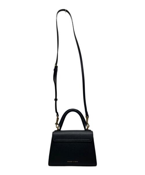 CHARLES & KEITH（チャールズアンドキース）CHARLES & KEITH (チャールズアンドキース) ハクスリーメタリックブッシュロックトップハンドル ブラックの古着・服飾アイテム