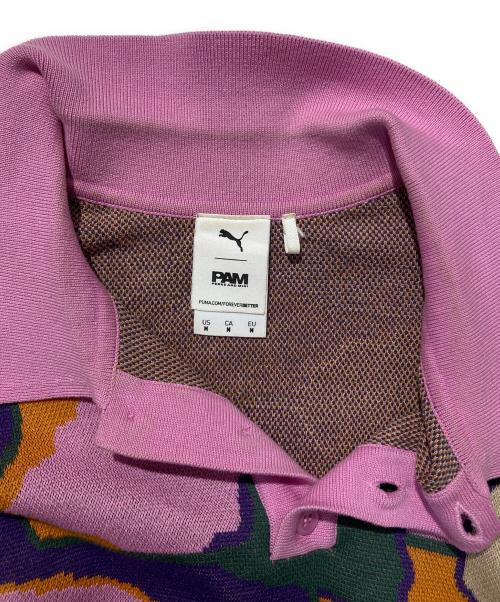 PUMA（プーマ）PUMA (プーマ) PAM (パム) Long Sleeve Knitted Polo Shirt Orange Brick マルチカラー サイズ:Mの古着・服飾アイテム