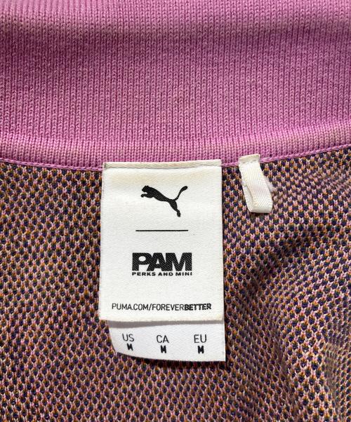 PUMA（プーマ）PUMA (プーマ) PAM (パム) Long Sleeve Knitted Polo Shirt Orange Brick マルチカラー サイズ:Mの古着・服飾アイテム
