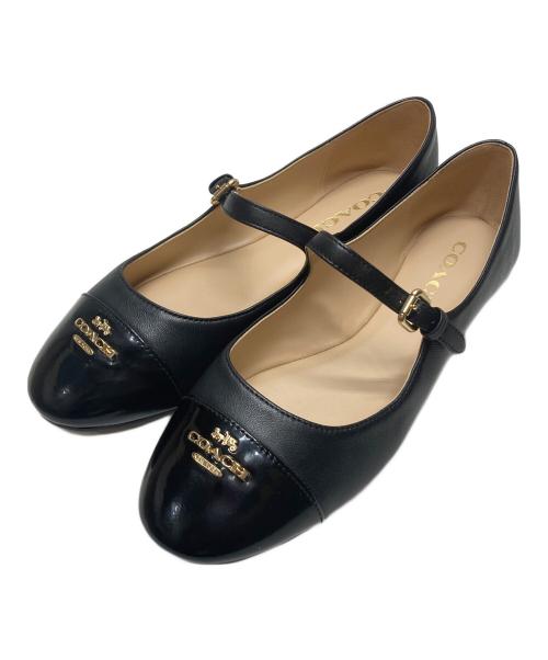 COACH（コーチ）COACH (コーチ) Aubrey Mary Jane Flat Pumps ブラック サイズ:6.5の古着・服飾アイテム