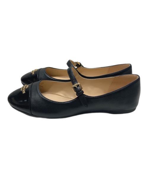 COACH（コーチ）COACH (コーチ) Aubrey Mary Jane Flat Pumps ブラック サイズ:6.5の古着・服飾アイテム
