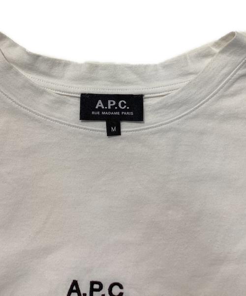 A.P.C.（アーペーセー）A.P.C. (アーペーセー) ロゴ刺繍Tシャツ ホワイト サイズ:Mの古着・服飾アイテム
