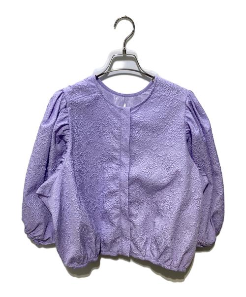 ELENDEEK（エレンディーク）ELENDEEK (エレンディーク) ジャカード2WAYシャツブルゾン パープル サイズ:FREEの古着・服飾アイテム