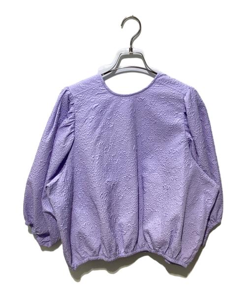 ELENDEEK（エレンディーク）ELENDEEK (エレンディーク) ジャカード2WAYシャツブルゾン パープル サイズ:FREEの古着・服飾アイテム