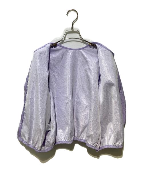 ELENDEEK（エレンディーク）ELENDEEK (エレンディーク) ジャカード2WAYシャツブルゾン パープル サイズ:FREEの古着・服飾アイテム