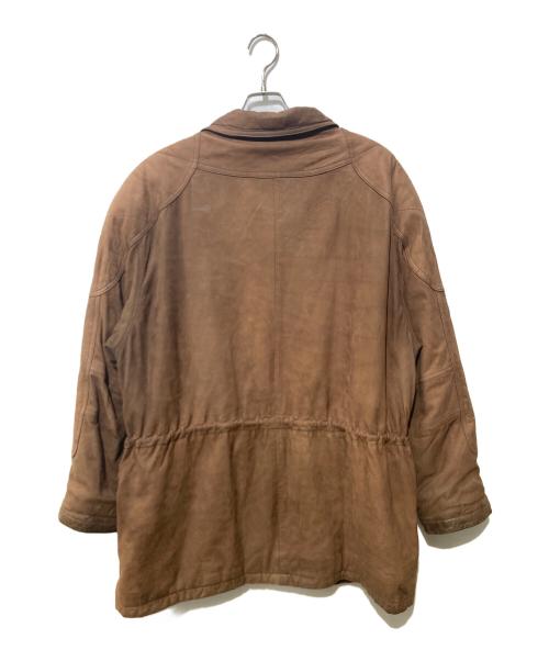 PATRICIA（パトリシア）PATRICIA (パトリシア) ラムレザー比翼ジャケット ブラウン サイズ:SIZE52の古着・服飾アイテム
