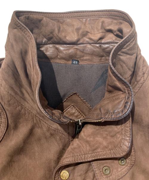PATRICIA（パトリシア）PATRICIA (パトリシア) ラムレザー比翼ジャケット ブラウン サイズ:SIZE52の古着・服飾アイテム