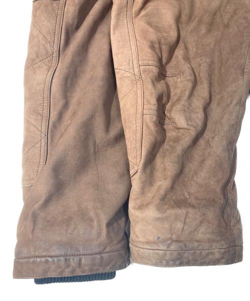 PATRICIA（パトリシア）PATRICIA (パトリシア) ラムレザー比翼ジャケット ブラウン サイズ:SIZE52の古着・服飾アイテム