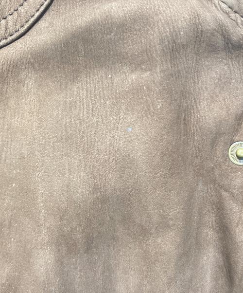 PATRICIA（パトリシア）PATRICIA (パトリシア) ラムレザー比翼ジャケット ブラウン サイズ:SIZE52の古着・服飾アイテム
