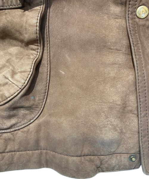 PATRICIA（パトリシア）PATRICIA (パトリシア) ラムレザー比翼ジャケット ブラウン サイズ:SIZE52の古着・服飾アイテム