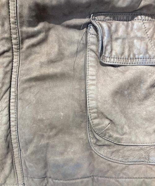 PATRICIA（パトリシア）PATRICIA (パトリシア) ラムレザー比翼ジャケット ブラウン サイズ:SIZE52の古着・服飾アイテム
