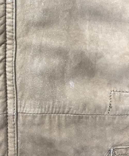 PATRICIA（パトリシア）PATRICIA (パトリシア) ラムレザー比翼ジャケット ブラウン サイズ:SIZE52の古着・服飾アイテム