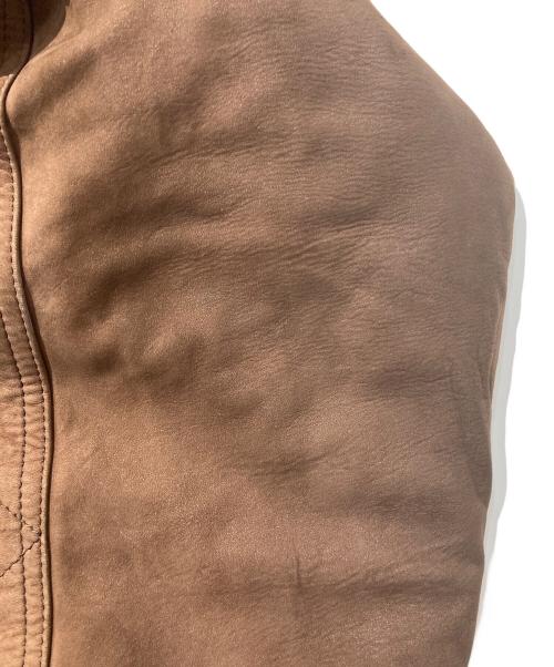 PATRICIA（パトリシア）PATRICIA (パトリシア) ラムレザー比翼ジャケット ブラウン サイズ:SIZE52の古着・服飾アイテム