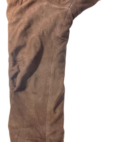 PATRICIA（パトリシア）PATRICIA (パトリシア) ラムレザー比翼ジャケット ブラウン サイズ:SIZE52の古着・服飾アイテム