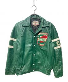 CLUB JACKET（クラブジャケット）の古着「レザースタジャン」｜グリーン