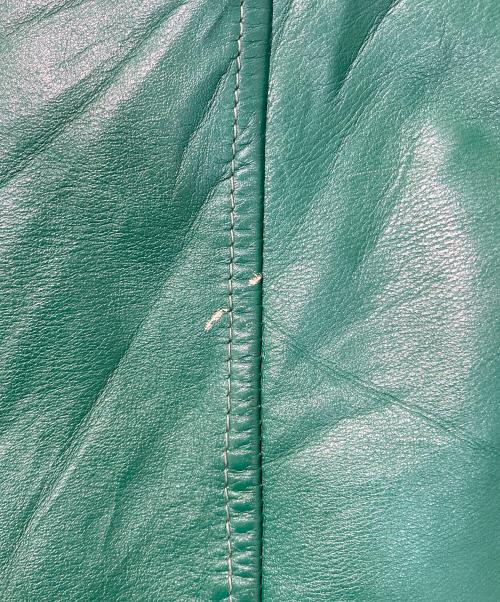 CLUB JACKET（クラブジャケット）CLUB JACKET (クラブジャケット) レザースタジャン グリーン サイズ:SIZE40の古着・服飾アイテム