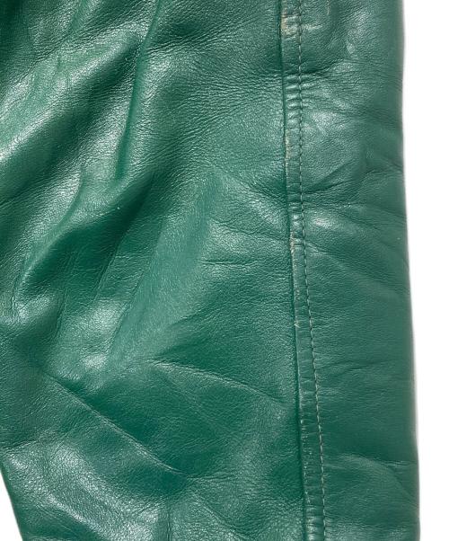 CLUB JACKET（クラブジャケット）CLUB JACKET (クラブジャケット) レザースタジャン グリーン サイズ:SIZE40の古着・服飾アイテム