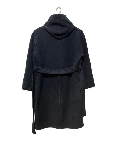 ATON（エイトン）ATON (エイトン) ゴートレザーポケット切替フーデッドコート ブラック サイズ:FREEの古着・服飾アイテム