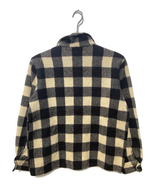 weather wise（ウェザーワイズ）weather wise (ウェザーワイズ) ウールチェックシャツジャケット ブラック サイズ:FREEの古着・服飾アイテム