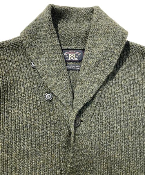 RRL（ダブルアールエル）RRL (ダブルアールエル) ショールカラーカーディガン カーキ サイズ:Mの古着・服飾アイテム
