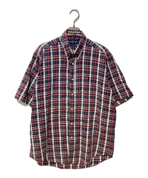 RALPH LAUREN（ラルフローレン）RALPH LAUREN (ラルフローレン) BLAKEチェックBDシャツ レッド サイズ:Lの古着・服飾アイテム