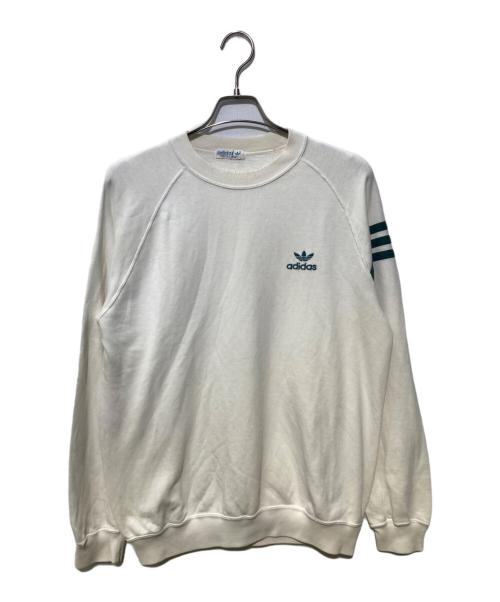 adidas（アディダス）adidas (アディダス) トレフォイルロゴスウェット ホワイト サイズ:Lの古着・服飾アイテム