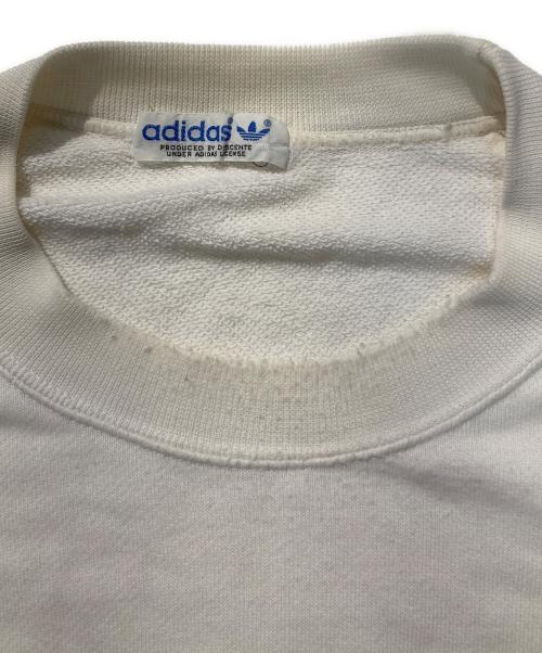 adidas（アディダス）adidas (アディダス) トレフォイルロゴスウェット ホワイト サイズ:Lの古着・服飾アイテム