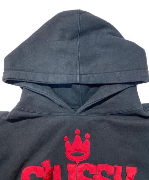 stussy（ステューシー）stussy (ステューシー) クラウンロゴパーカー ブラック サイズ:Sの古着・服飾アイテム