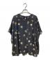Marble SUD（マーブルシュッド）の古着「フラワー刺繍Tシャツ」｜ブラック